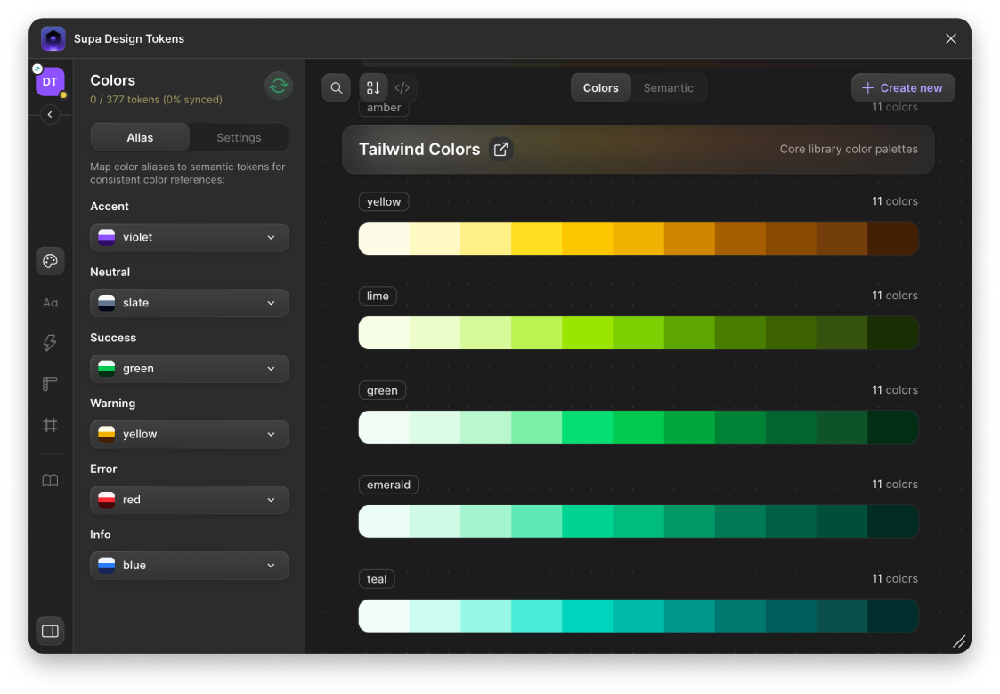 Colors interface