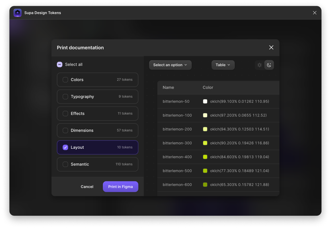 Documentation interface